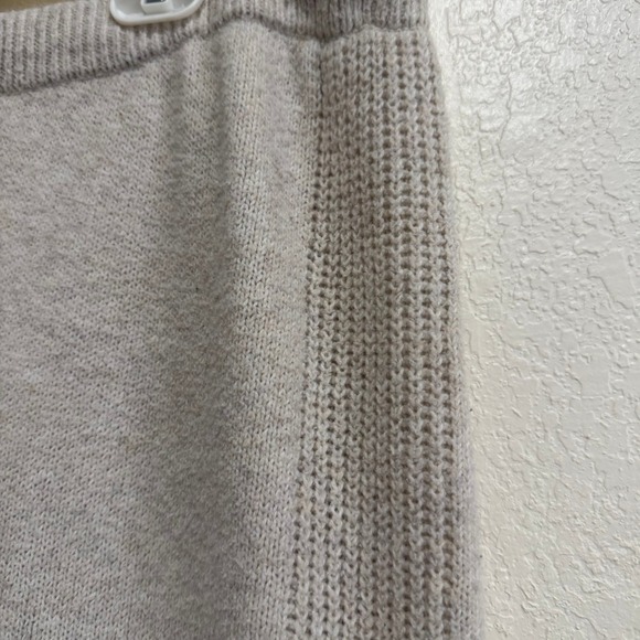 Auden Women's Oatmeal Knit Lounge Pants Drawstring Waist Wide Leg Size Medium - Picture 3 of 9